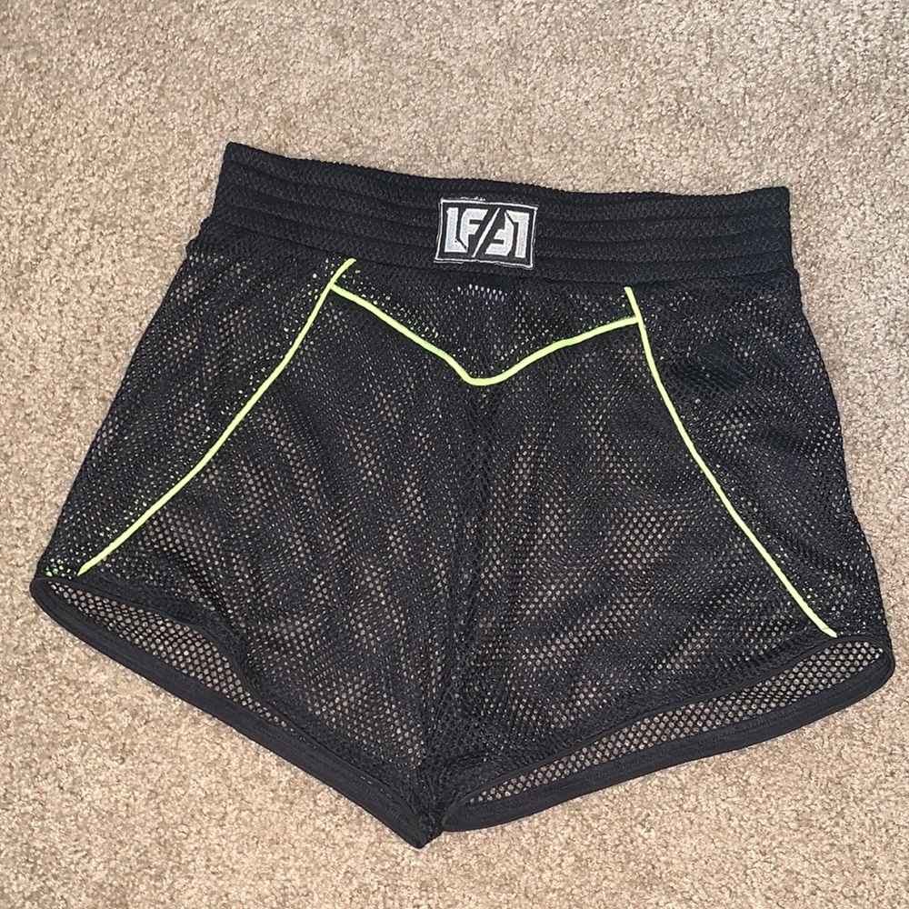 LF black mesh shorts